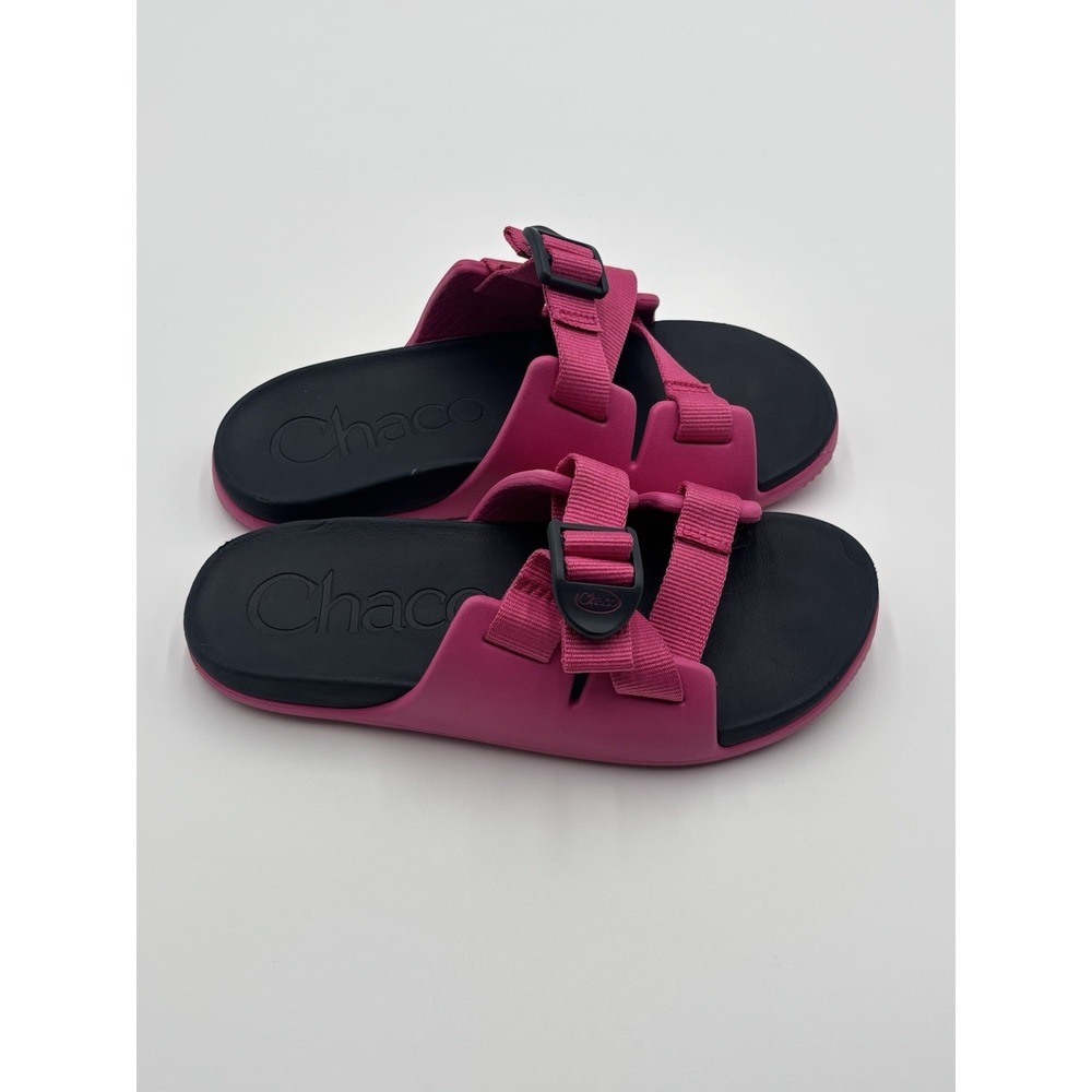Chaco Chillos Sandals Girls sz 2 Pink Waterproof Adjustable Slides Comfortable